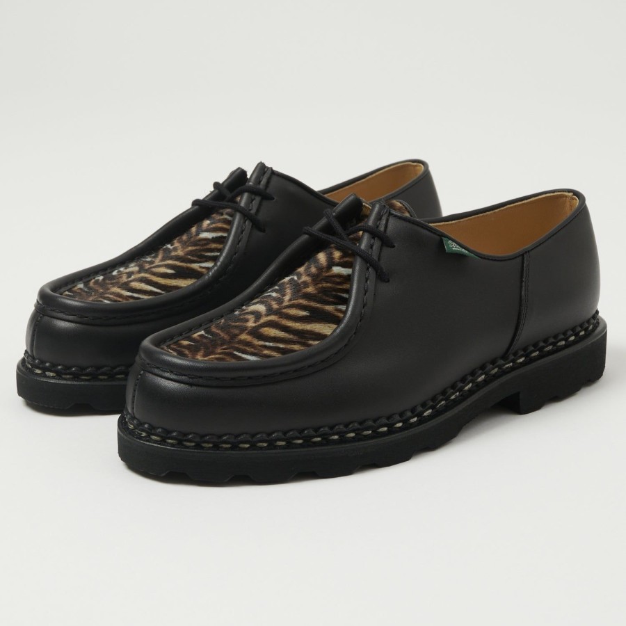 Footwear Paraboot | Paraboot Michael Marche Shoe - Black Lisse Noir/Poil Tigre