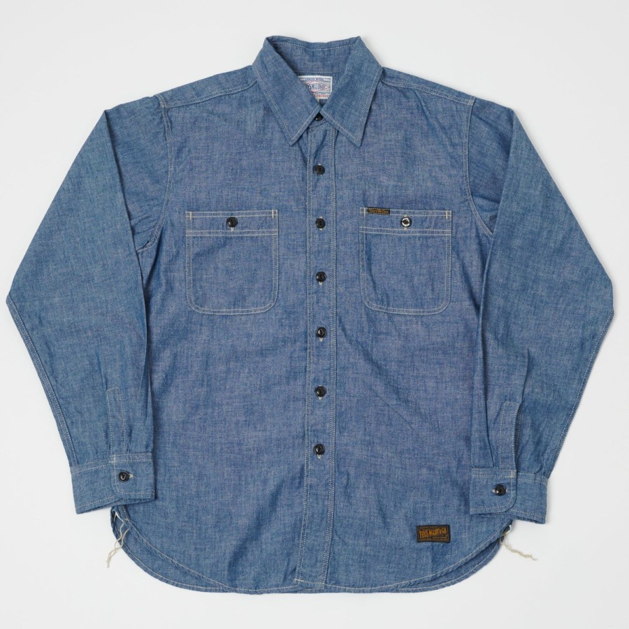 Clothing TOYS McCOY | Toys Mccoy Tms2104 Chambray Work Shirt - Blue