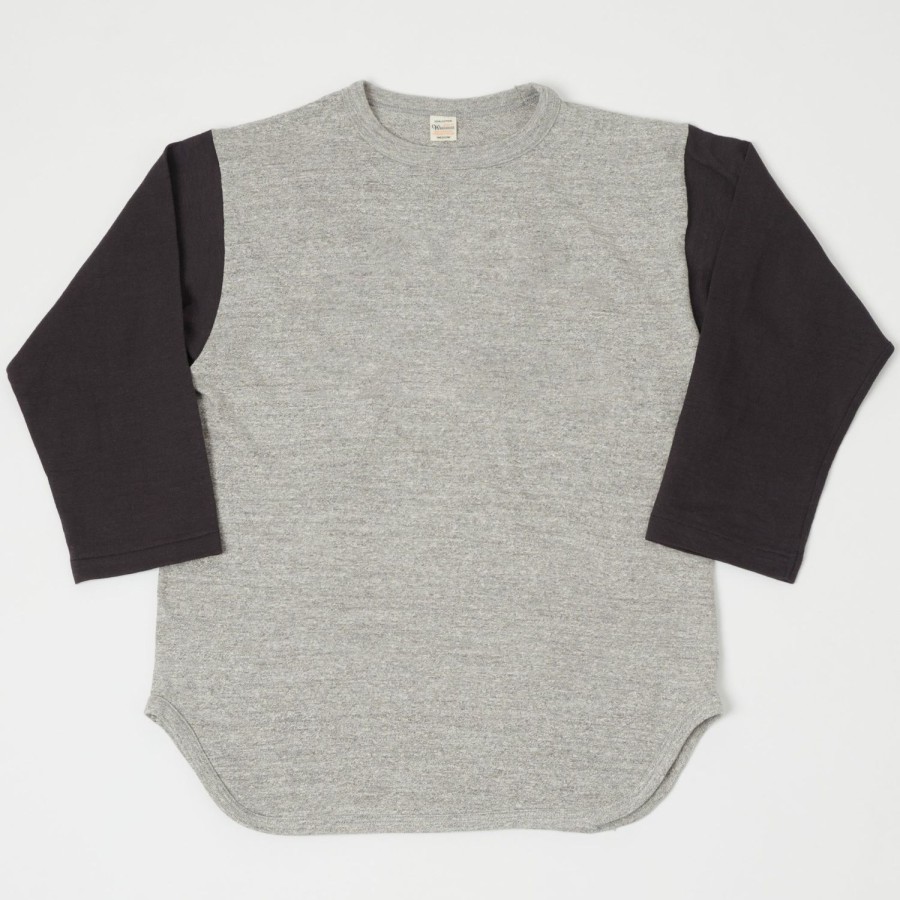 Clothing Warehouse & Co | Warehouse 4800 Baseball Tee - Heather Grey/Black