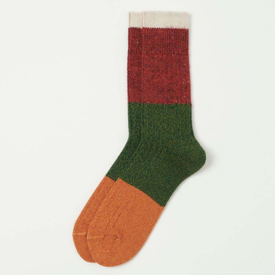 Accessories Patapaca | Patapaca Trio Rojo Sock - Orange/Green/Red