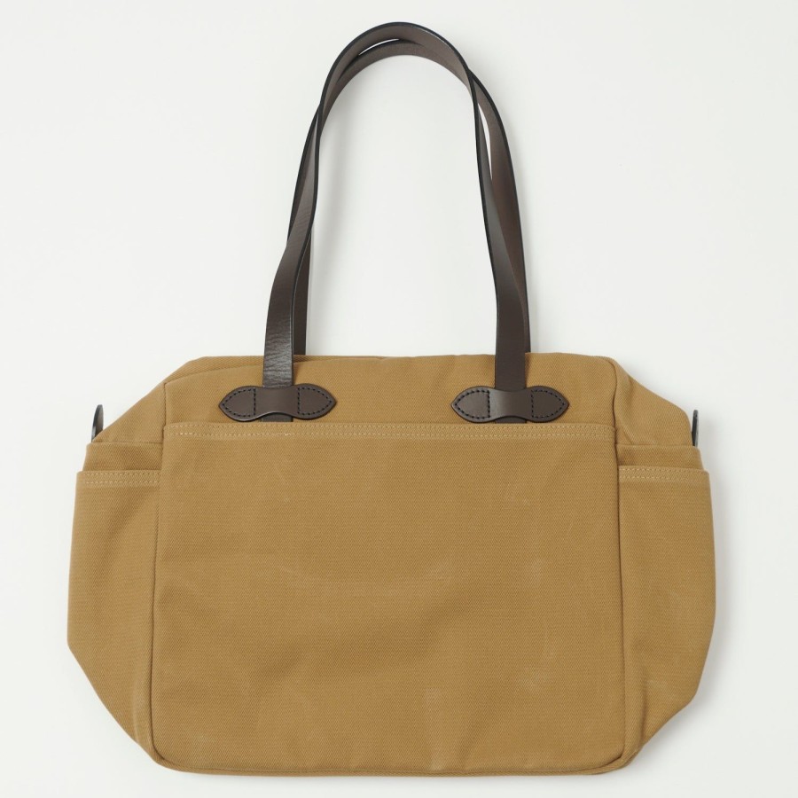 Accessories Filson | Filson Rugged Twill Tote Bag With Zipper - Tan