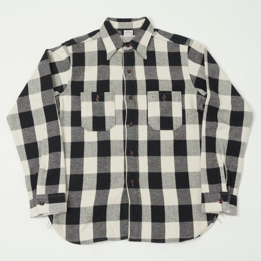 Clothing Warehouse & Co | Warehouse 3104 '23 'A Pattern' Flannel Shirt - Black