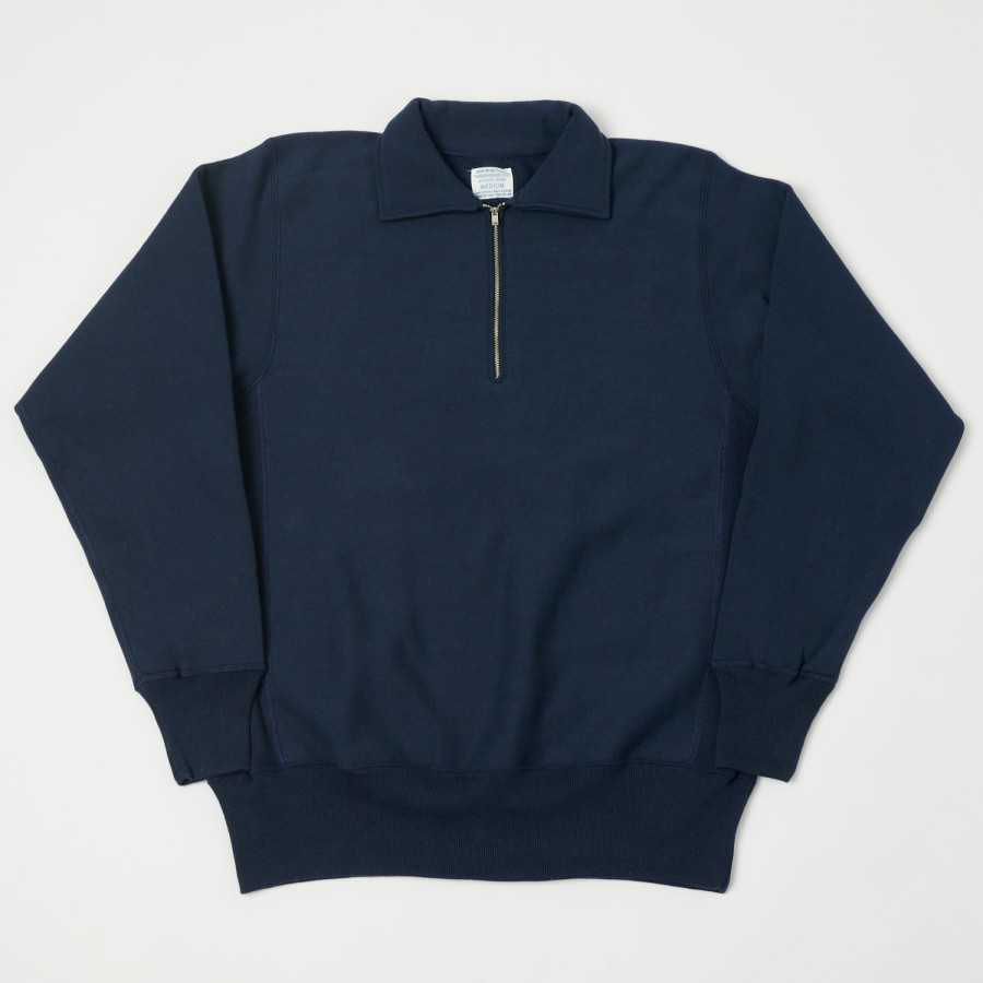 Clothing Warehouse & Co | Warehouse 485 Half Zip Sweatshirt - Navy