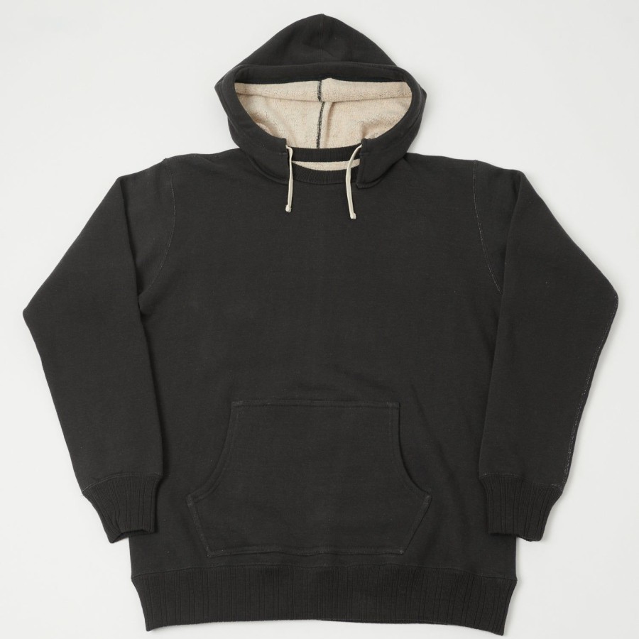 Clothing Full Count | Full Count 3745-22 Cotton Fleece Hoodie - Ink Black