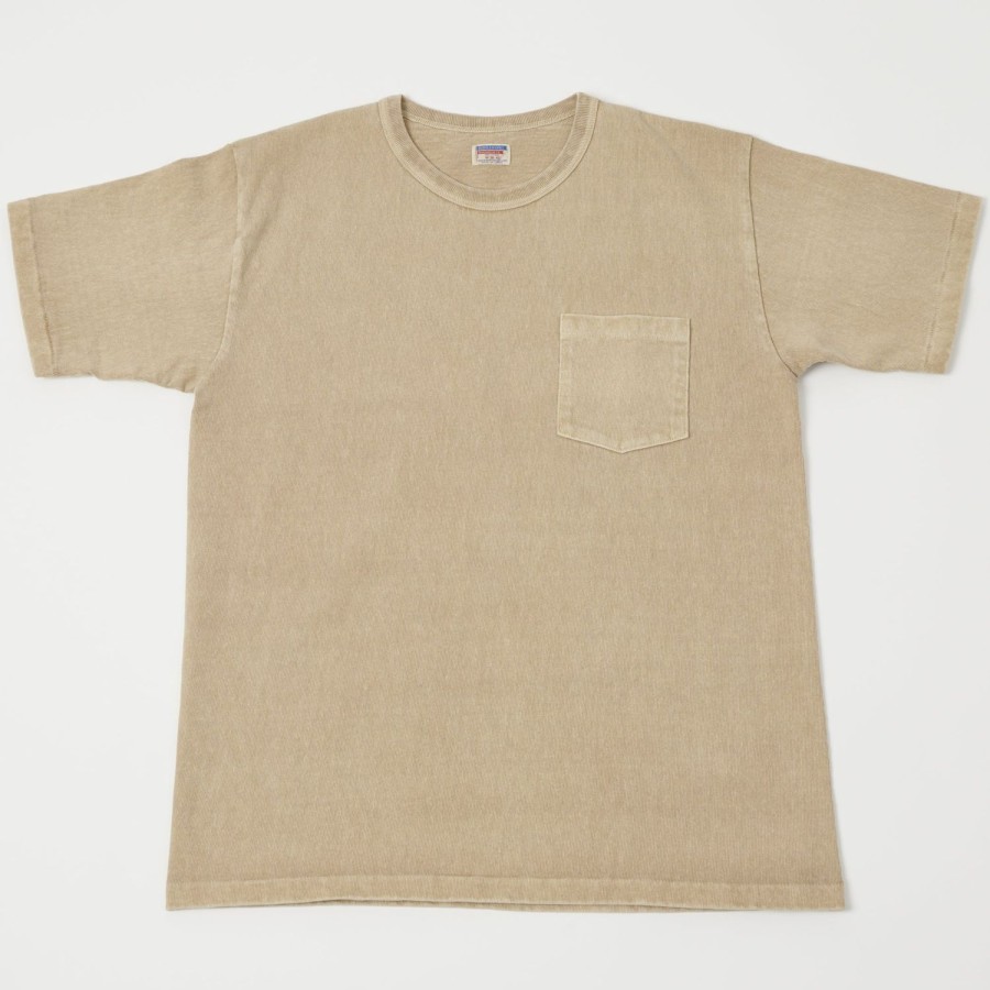 Clothing Dubbleworks | Dubbleworks Heavy Fabric Pigment Pocket Tee - Beige