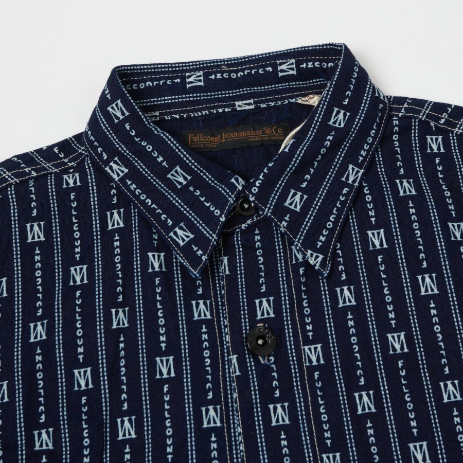 Clothing Full Count | Full Count 4039 Vintage Worker'S Shirt - Indigo Wabash