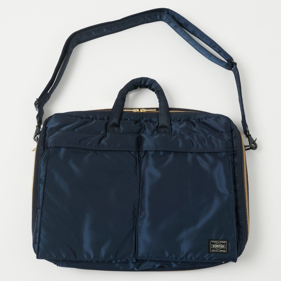 Accessories Porter - Yoshida & Co. | Porter-Yoshida & Co. Tanker 2-Way Briefcase - Iron Blue