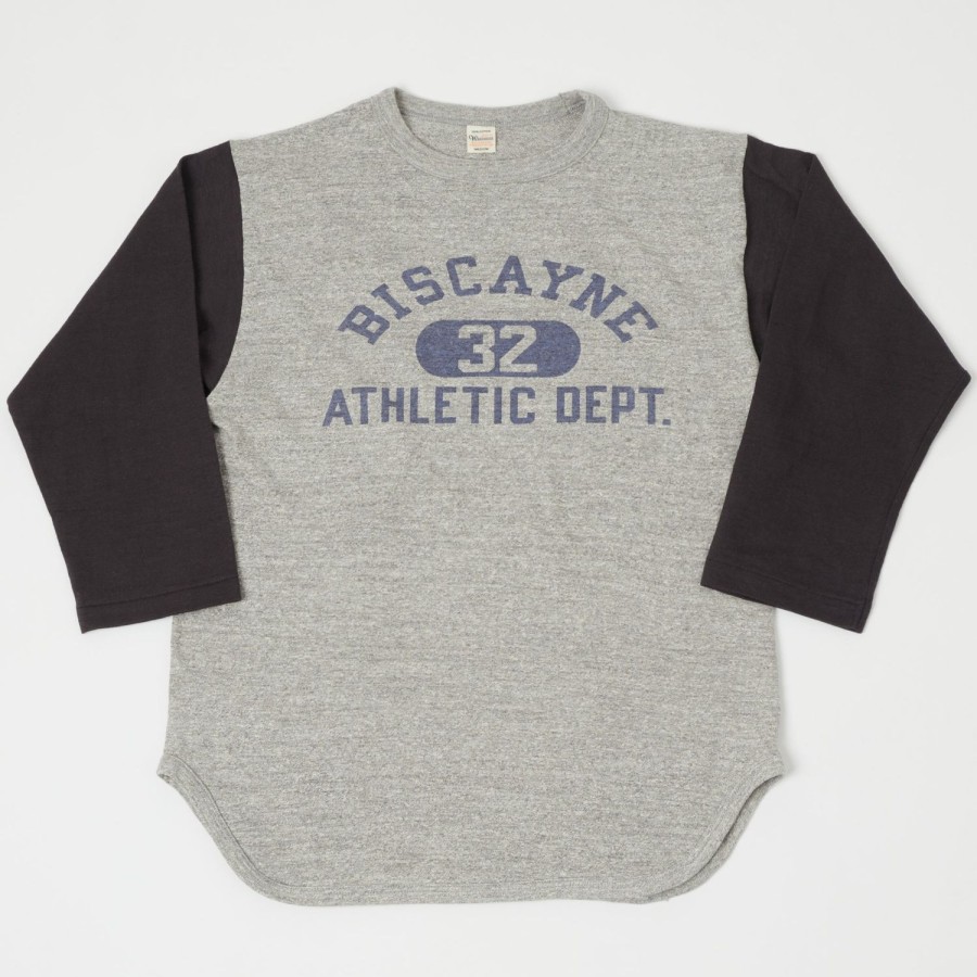 Clothing Warehouse & Co | Warehouse 4800 'Biscayne' Baseball Tee - Grey/Black