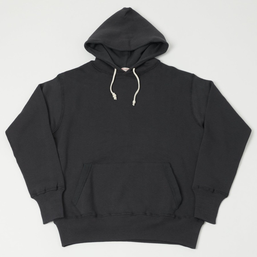 Clothing Warehouse & Co | Warehouse 450 Two Needle Hooded Sweatshirt - Black/Sumikuro