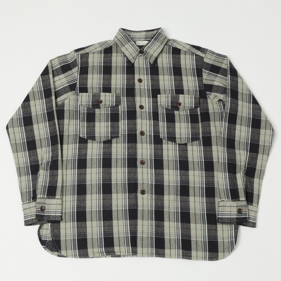 Clothing Warehouse & Co | Warehouse 3022 'G Pattern' Check Flannel Shirt - Grey