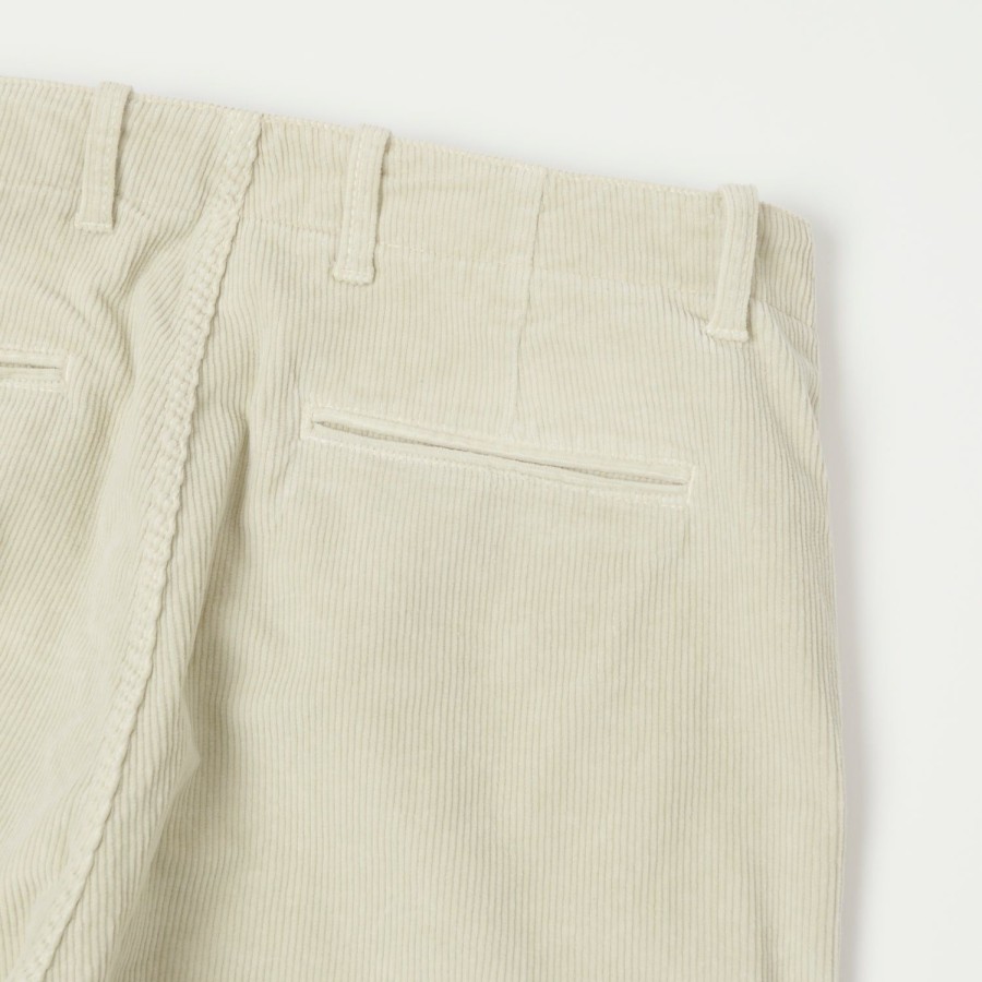 Clothing East Harbour Surplus | East Harbour Surplus 'Axel 101' Corduroy Trouser - Off White