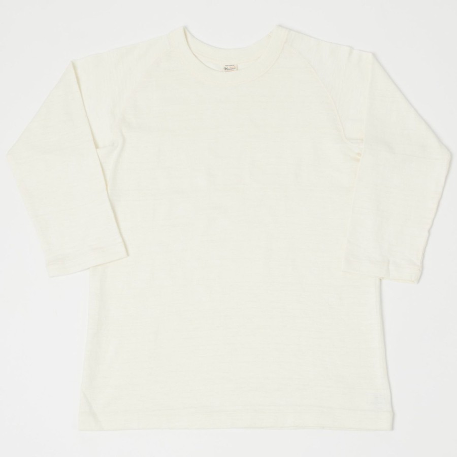 Clothing Warehouse & Co | Warehouse 4049 3/4 Sleeve Freedom Tee - Cream