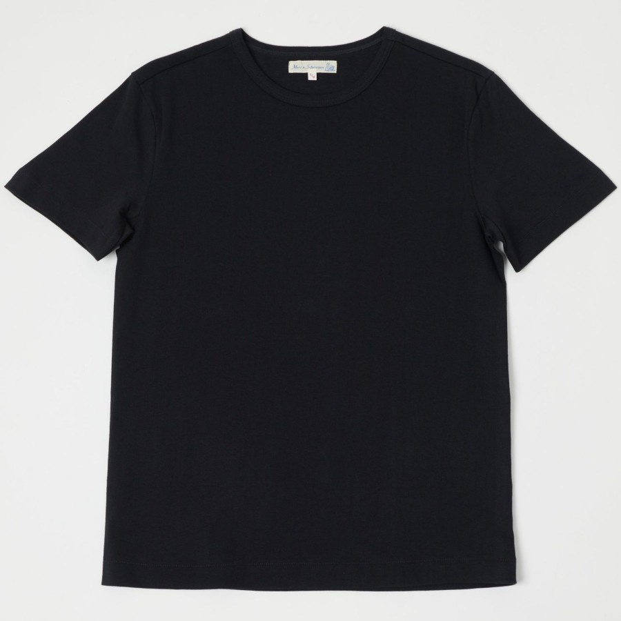 Clothing Merz b. Schwanen | Merz B. Schwanen 215 Classic Crew Neck Tee - Charcoal