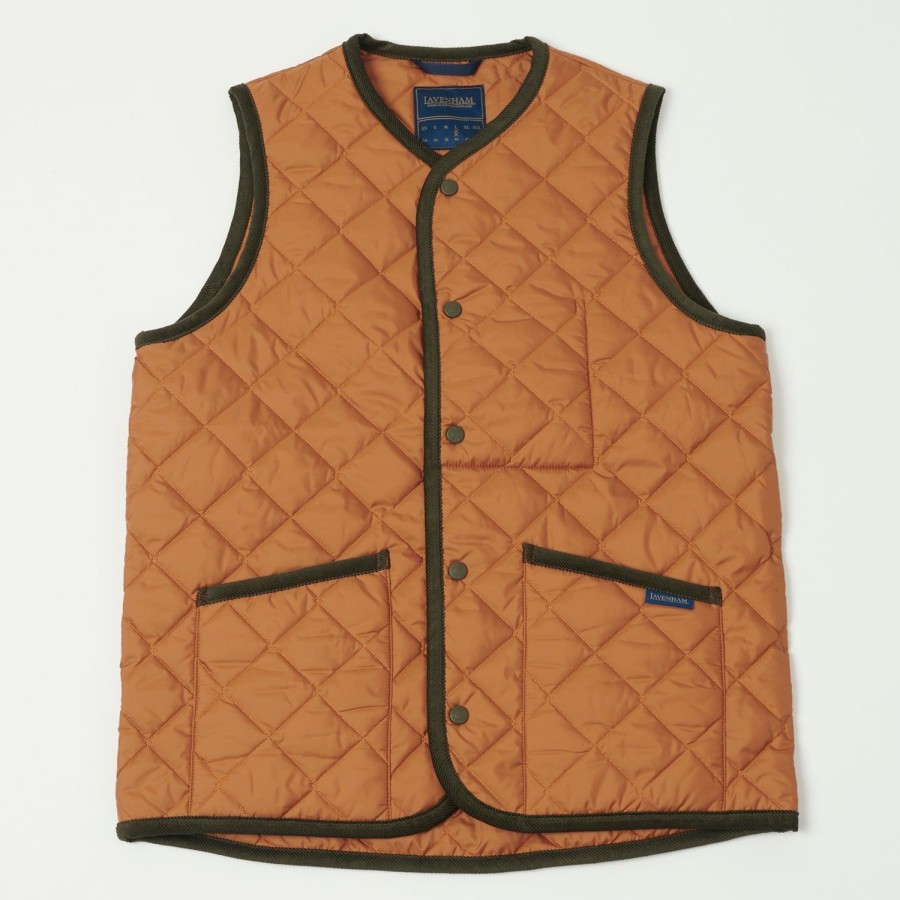 Clothing Lavenham | Lavenham Thornham Quilted Gilet - Brick/Brick