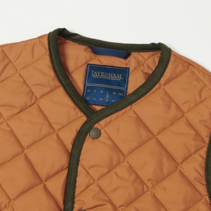 Clothing Lavenham | Lavenham Thornham Quilted Gilet - Brick/Brick