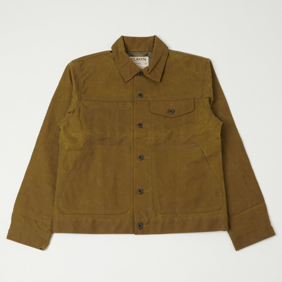 Clothing Filson | Filson Tin Cloth Short Lined Cruiser Jacket - Dark Tan