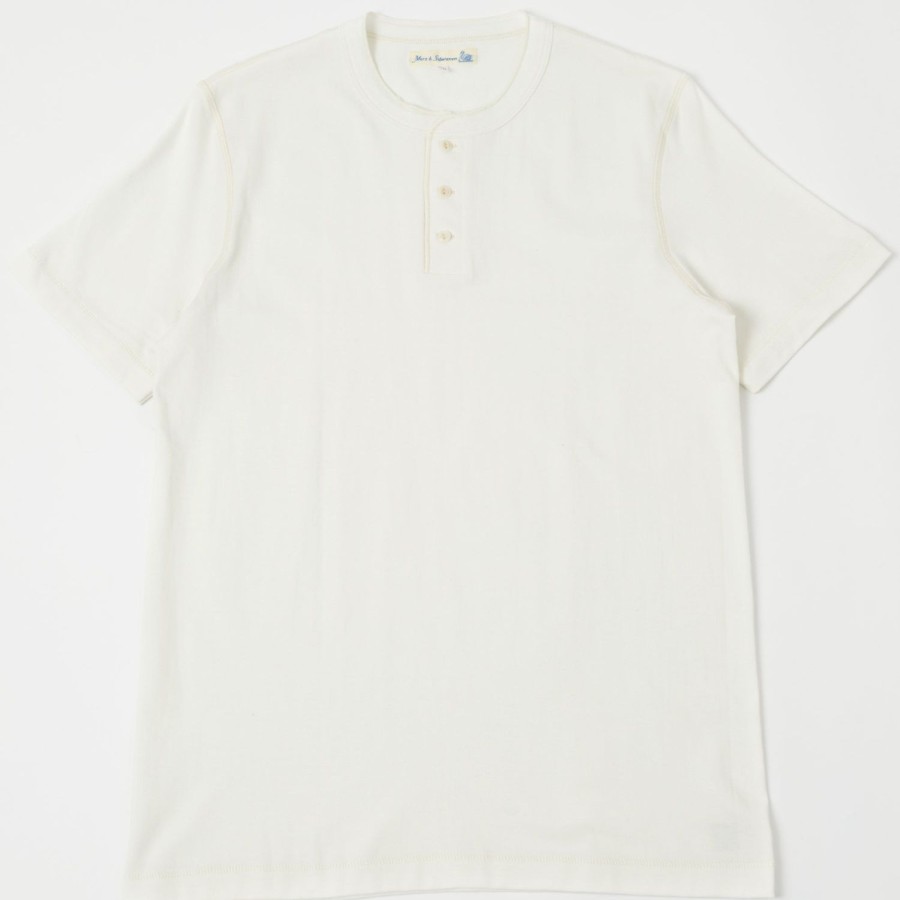 Clothing Merz b. Schwanen | Merz B. Schwanen 204Sl Henley - White