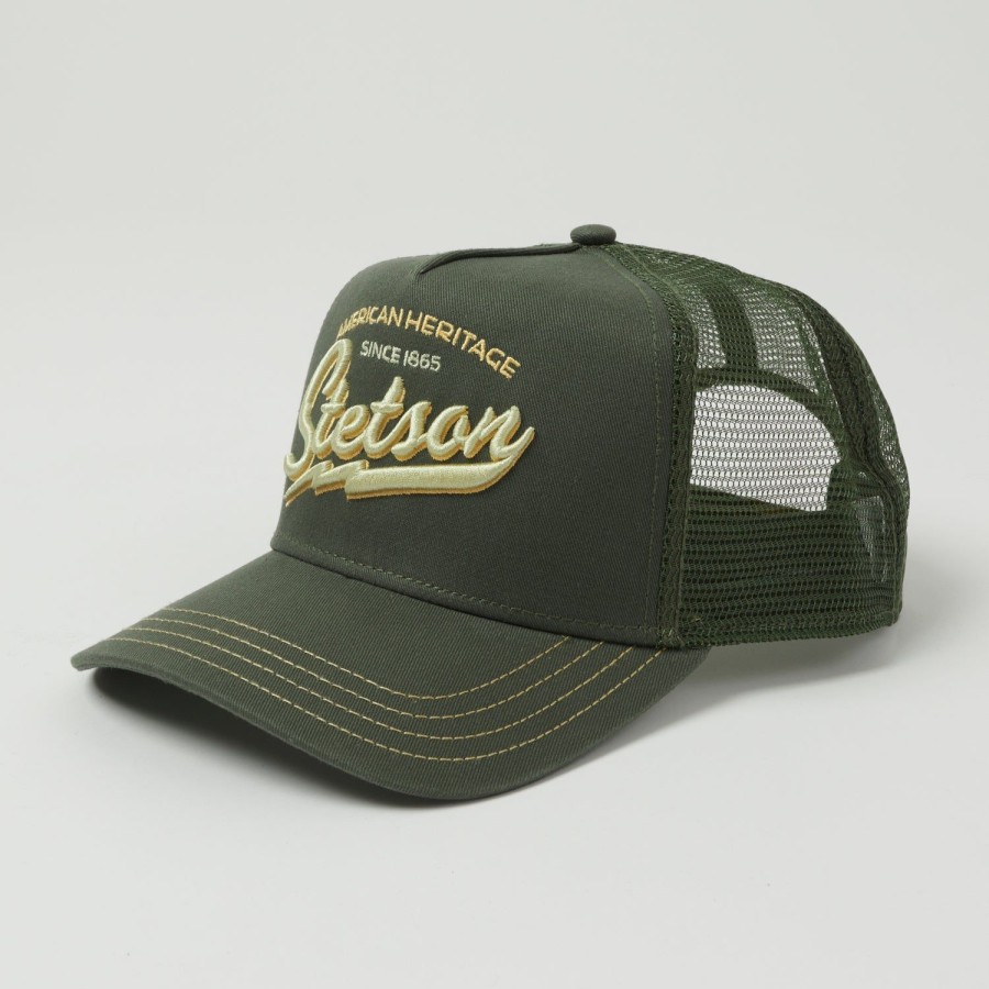 Accessories Stetson | Stetson 'American Heritage Classic' Trucker Cap - Olive