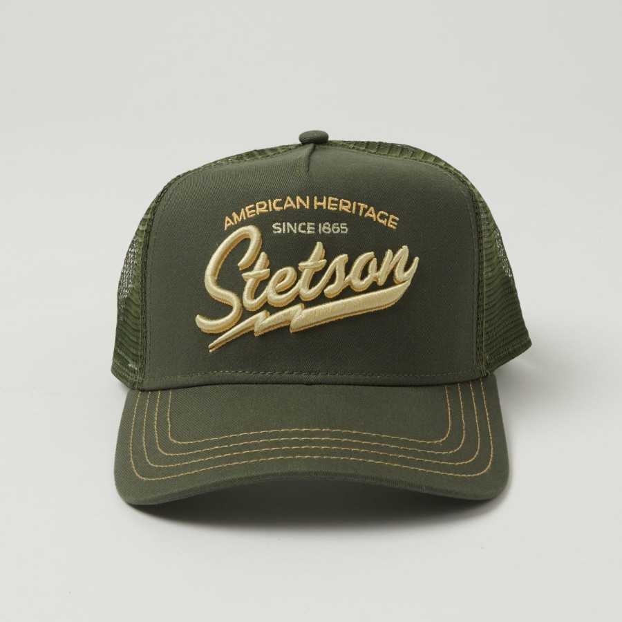 Accessories Stetson | Stetson 'American Heritage Classic' Trucker Cap - Olive