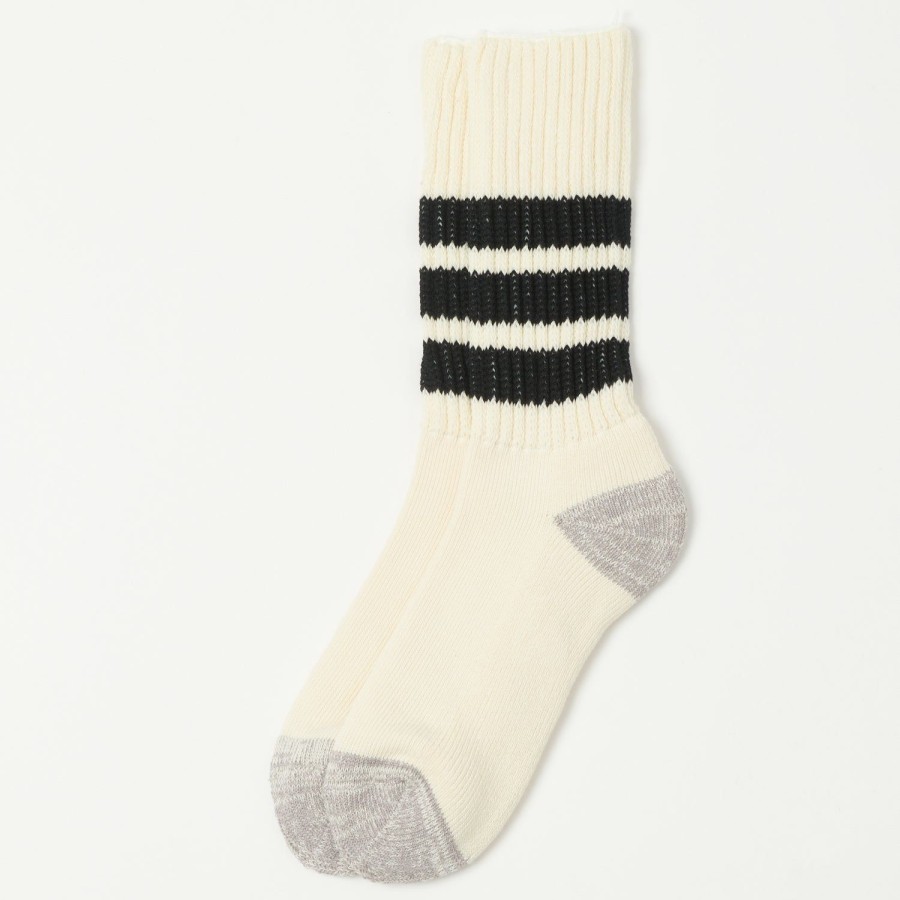 Accessories RoToTo | Rototo Coarse Ribbed Oldschool Crew Sock - Black