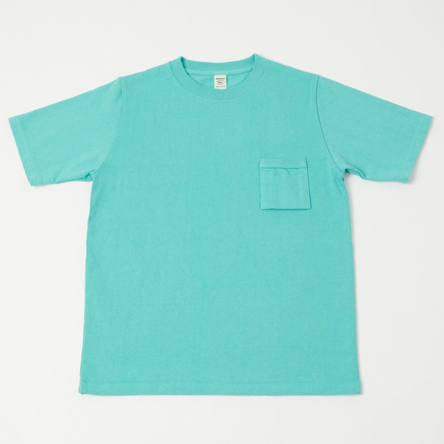 Clothing Jackman | Jackman Jm5870 Dotsume Pocket Tee - Turquoise Blue