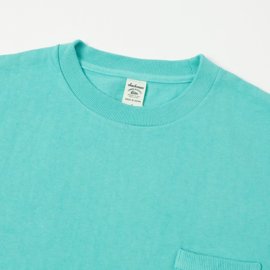 Clothing Jackman | Jackman Jm5870 Dotsume Pocket Tee - Turquoise Blue