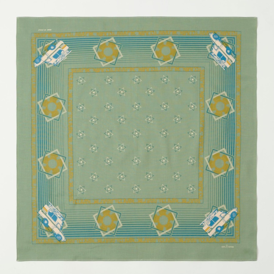 Accessories One Ear Brand | One Ear Brand 'Home I'Ll Never Be (Camping Car)' Bandana - Sage Green