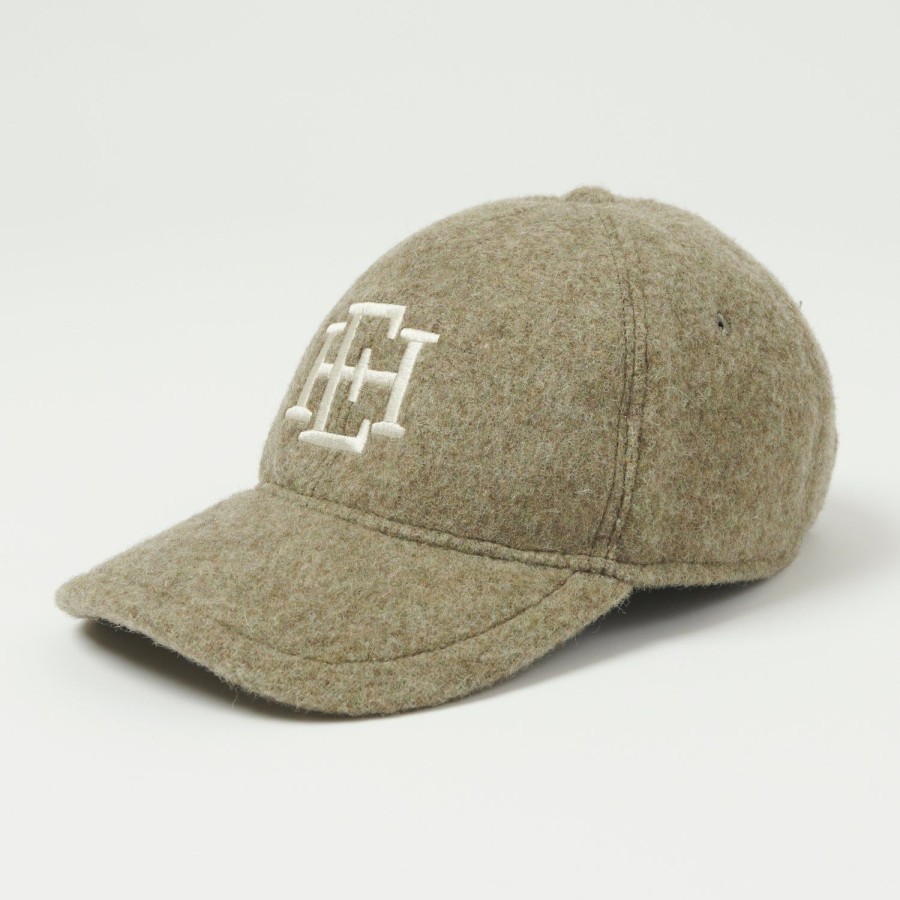 Accessories East Harbour Surplus | East Harbour Surplus 'Tiger' Wool Baseball Cap - Olive Beige