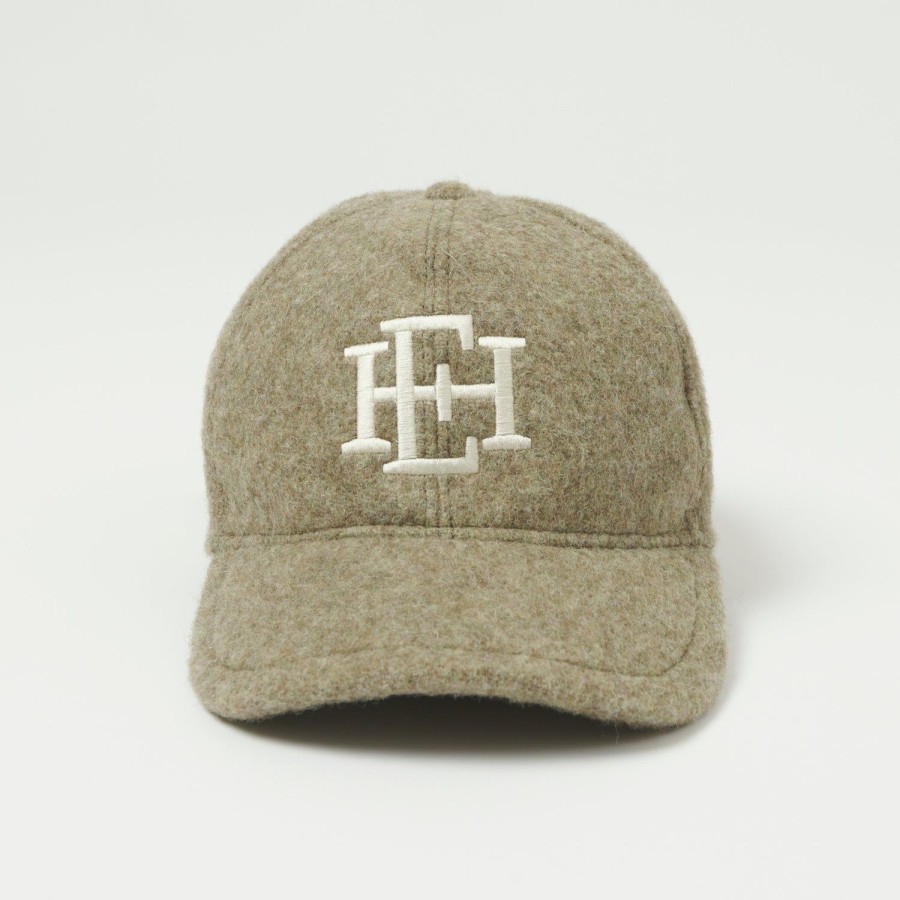 Accessories East Harbour Surplus | East Harbour Surplus 'Tiger' Wool Baseball Cap - Olive Beige