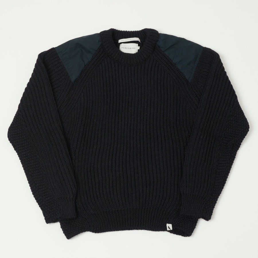 Clothing Peregrine | Peregrine Commando Patch Sweater - Navy