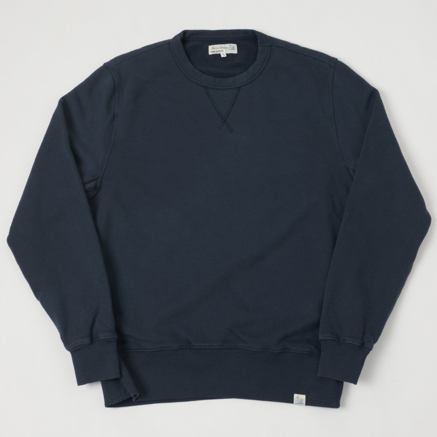 Clothing Merz b. Schwanen | Merz B. Schwanen Csw28 Athletic Sweatshirt - Denim Blue