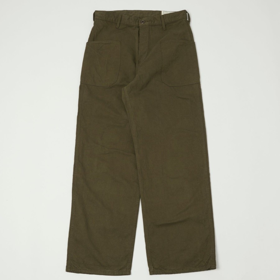 Clothing Full Count | Full Count 1119-3 Old Japanese Twill Us Navy Trouser - Olive Drab