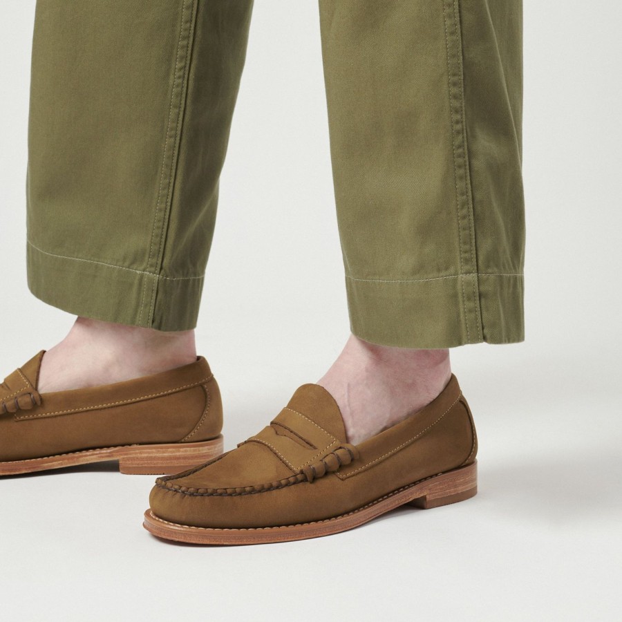 Footwear G.H. Bass Weejun | G.H. Bass Weejun Larson Moc Penny Loafer - Tan Nubuck