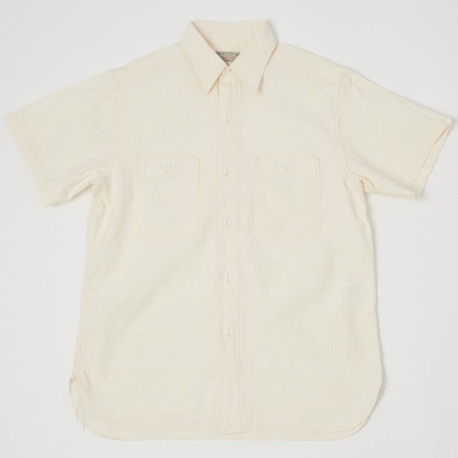 Clothing Buzz Rickson's | Buzz Rickson'S Br35857 S/S Chambray Shirt - White