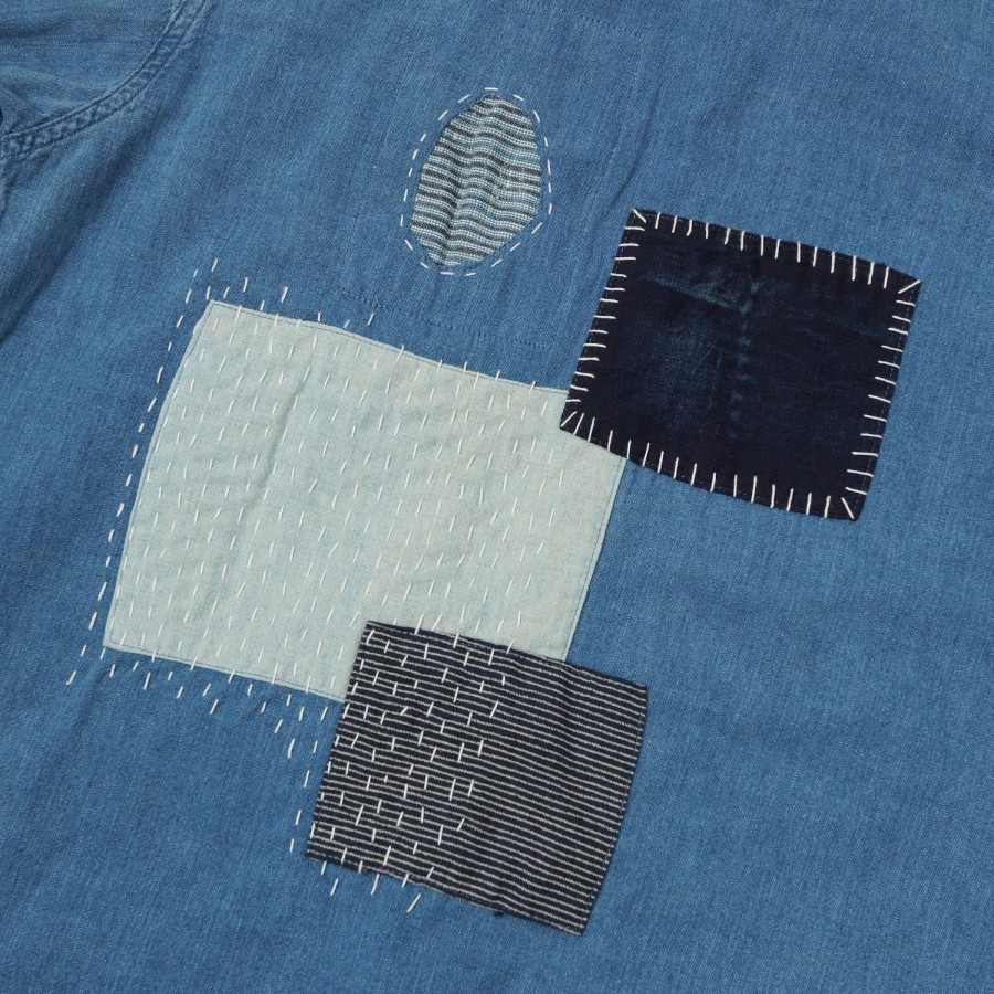 Clothing Soldier Blue | Soldier Blue 'Regenerate' Chambray Shirt - Indigo Melange