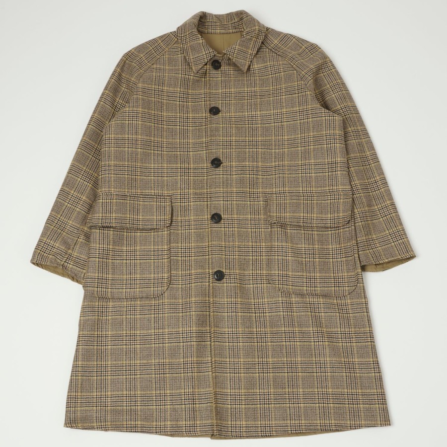 Clothing East Harbour Surplus | East Harbour Surplus 'Benson' Reversible Trench Coat - Tan/Check