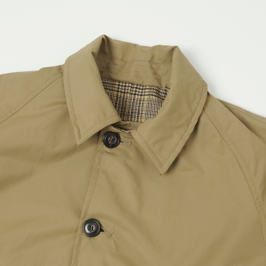 Clothing East Harbour Surplus | East Harbour Surplus 'Benson' Reversible Trench Coat - Tan/Check