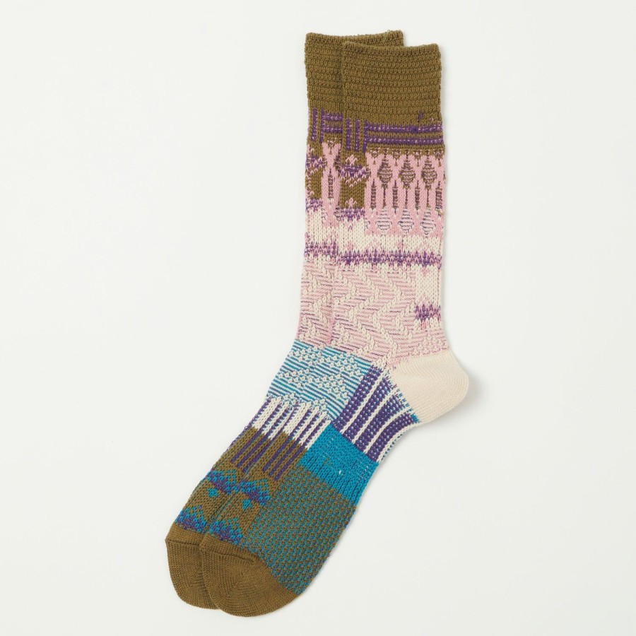 Accessories Anonymous Ism | Anonymous Ism Multi Links Jq Crew Socks - Khaki