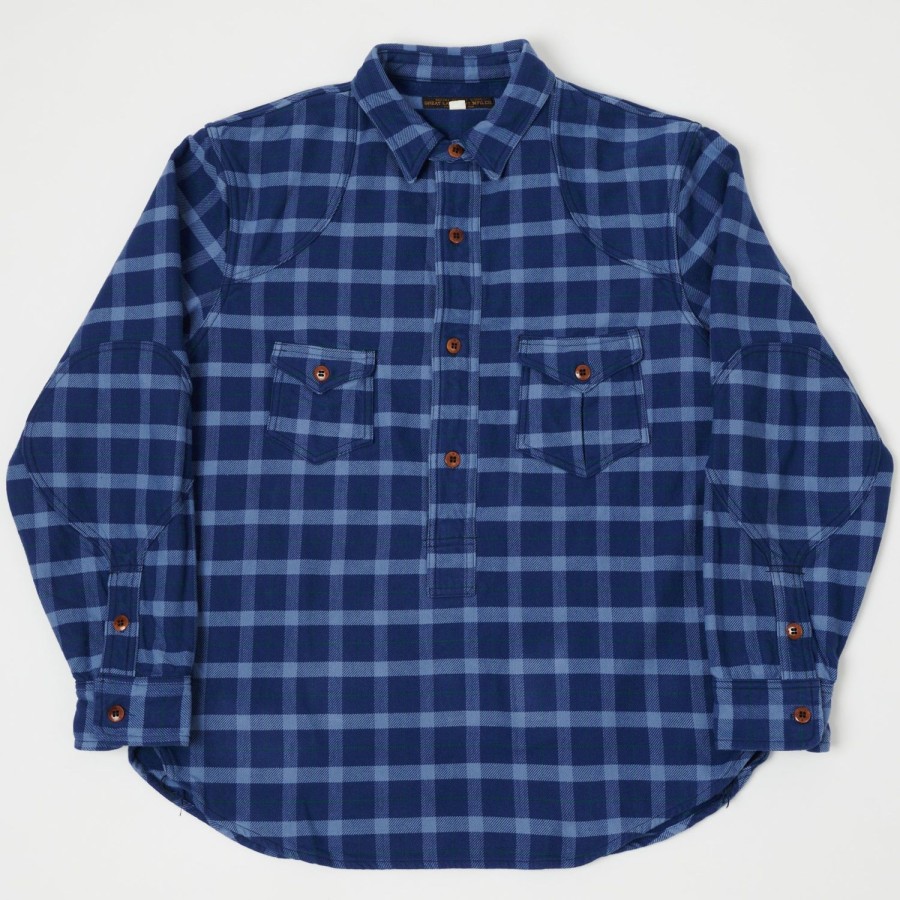 Clothing Freewheelers & Co | Freewheelers 2133008 'Sag Harbour' Shirt - Blue/Sax/Green