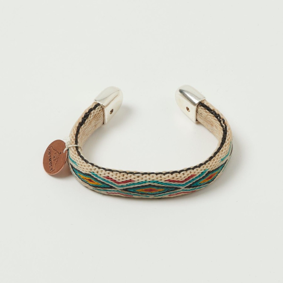 Accessories Chamula | Chamula Bendable Horsehair Bracelet - White/Turquoise/Black