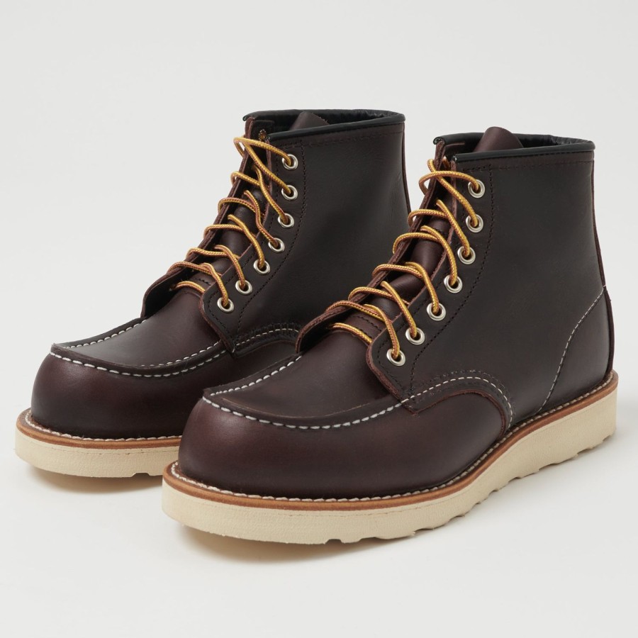 Footwear Red Wing | Red Wing 8847 6-Inch Moc Toe Boots - Black Cherry Excalibur