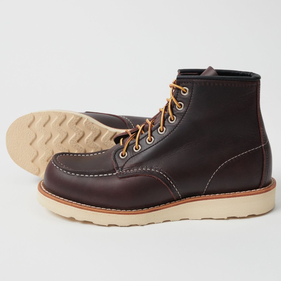 Footwear Red Wing | Red Wing 8847 6-Inch Moc Toe Boots - Black Cherry Excalibur