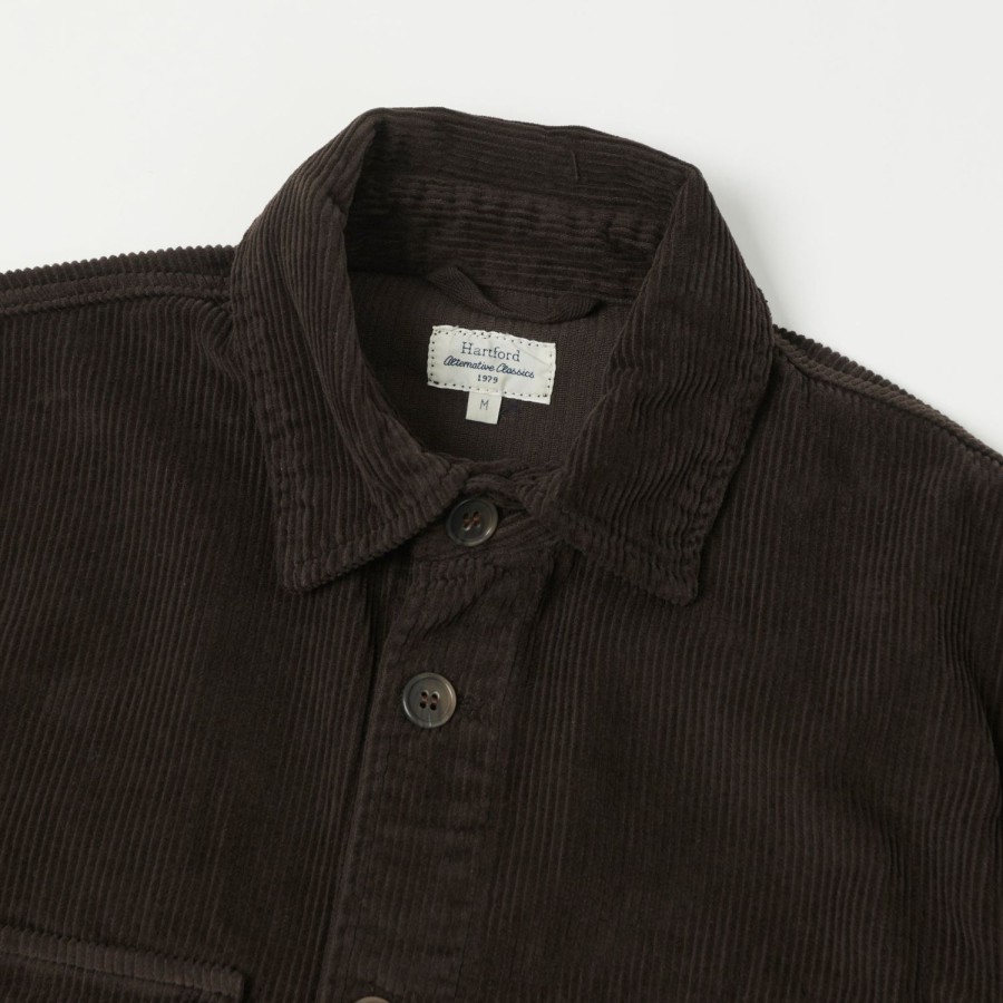 Clothing Hartford | Hartford 'Joyce' Cord Work Shirt - Chocolate