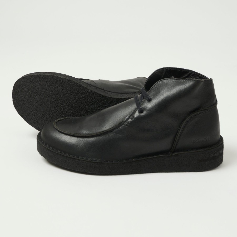 Footwear Oswen Footwear | Oswen Ewaldi Buffalo Leather Shoe - Black