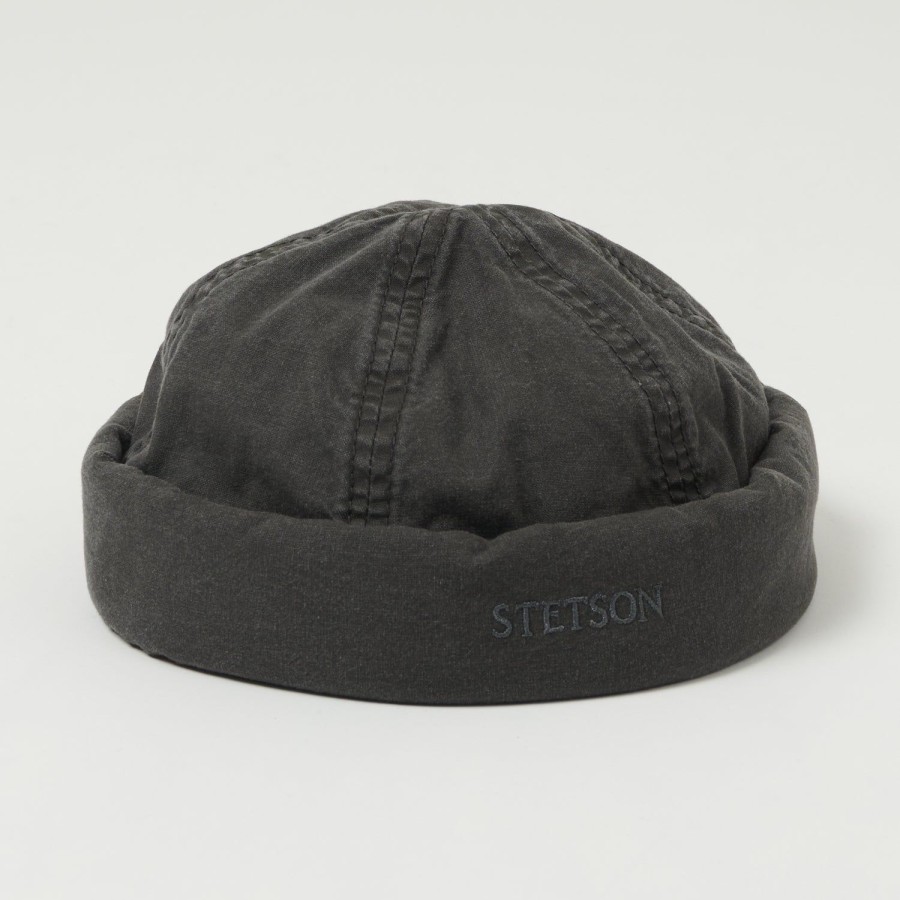 Accessories Stetson | Stetson 8821107-1 Organic Cotton Docker Delave Cap - Charcoal