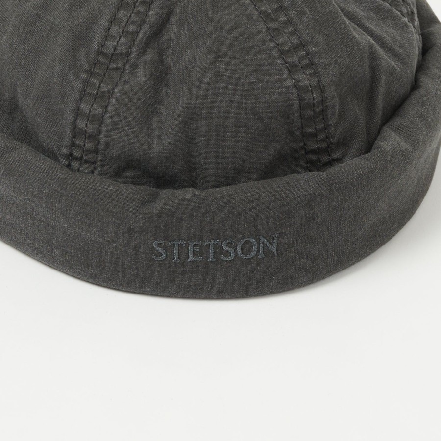 Accessories Stetson | Stetson 8821107-1 Organic Cotton Docker Delave Cap - Charcoal