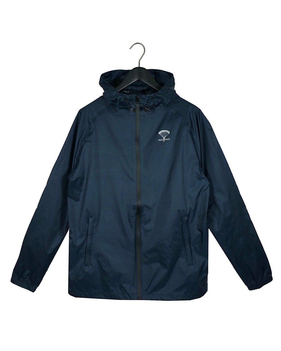 Clothing Packmack | Packmack Full Zip Packable Waterproof Jacket - Navy