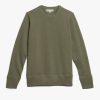 Clothing Merz b. Schwanen | Merz B. Schwanen 346 Crew Neck Sweatshirt - Army Green