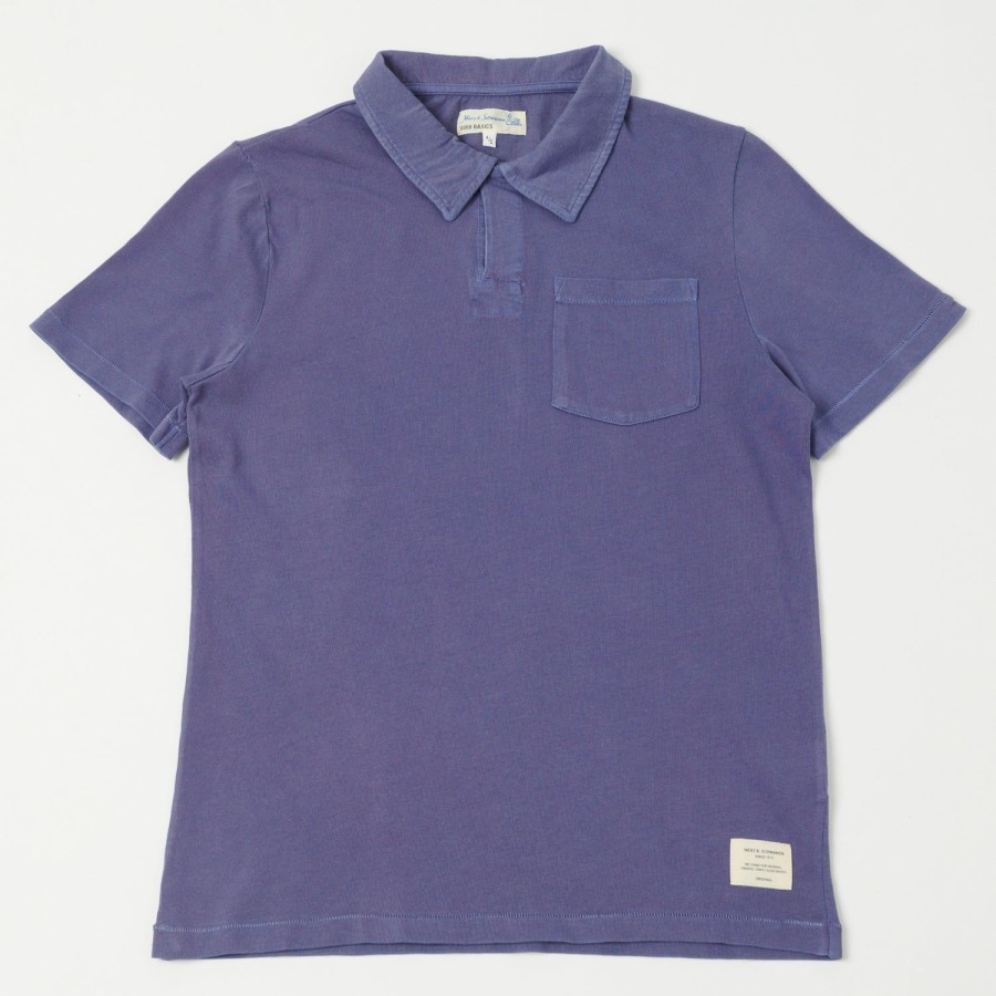 Clothing Merz b. Schwanen | Merz B. Schwanen Plp04 Polo Shirt - Purple Blue