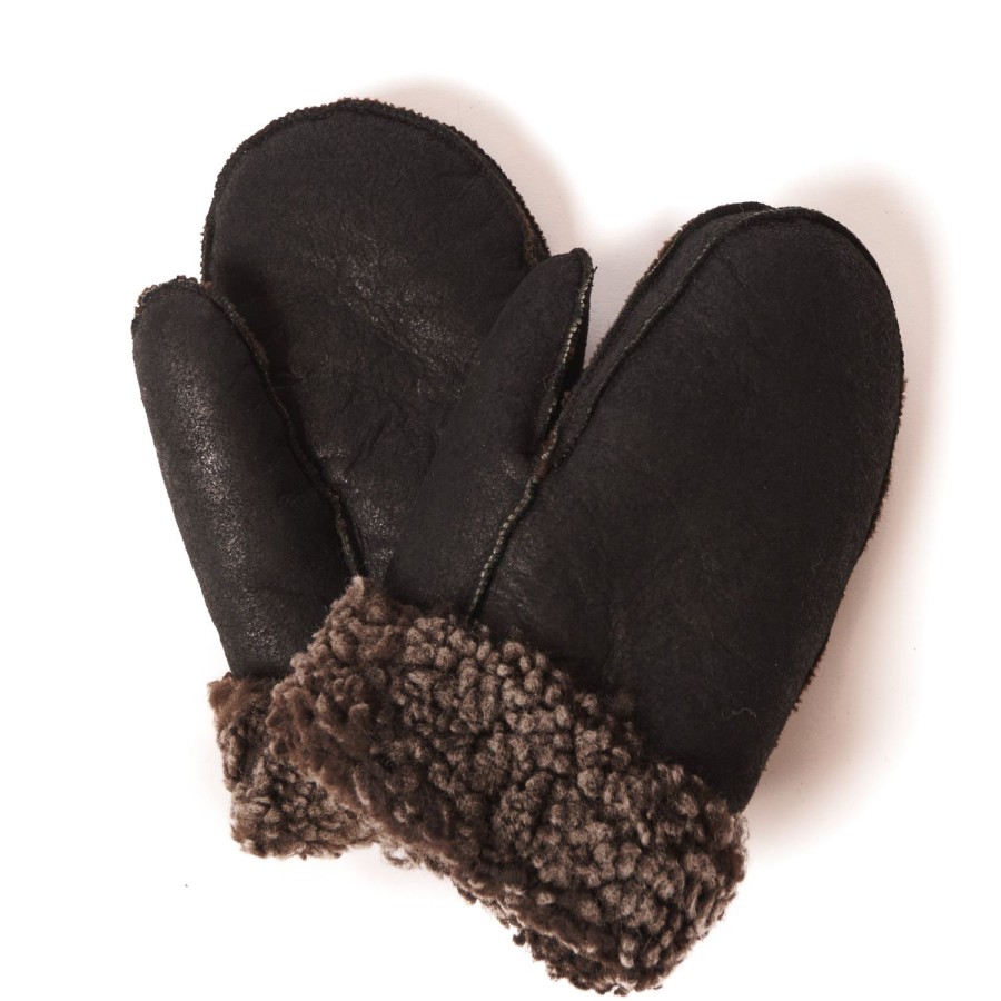 Accessories Crown Cap | Crown Cap 4-86016 Shearling Mittens - Black